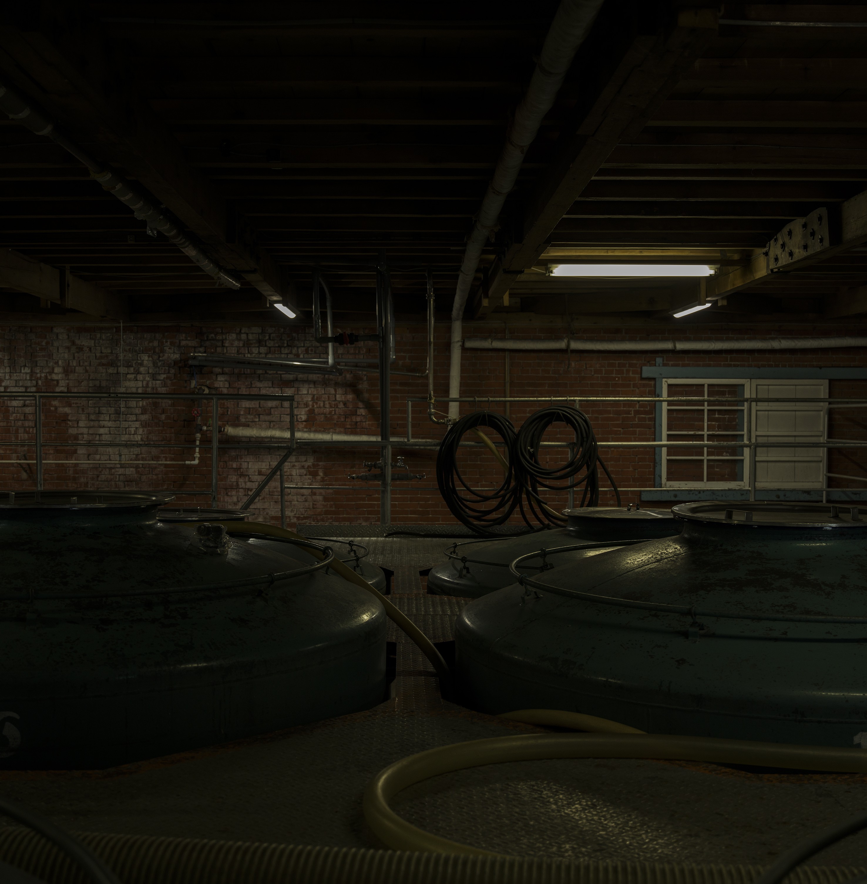 Inside the sake brewery