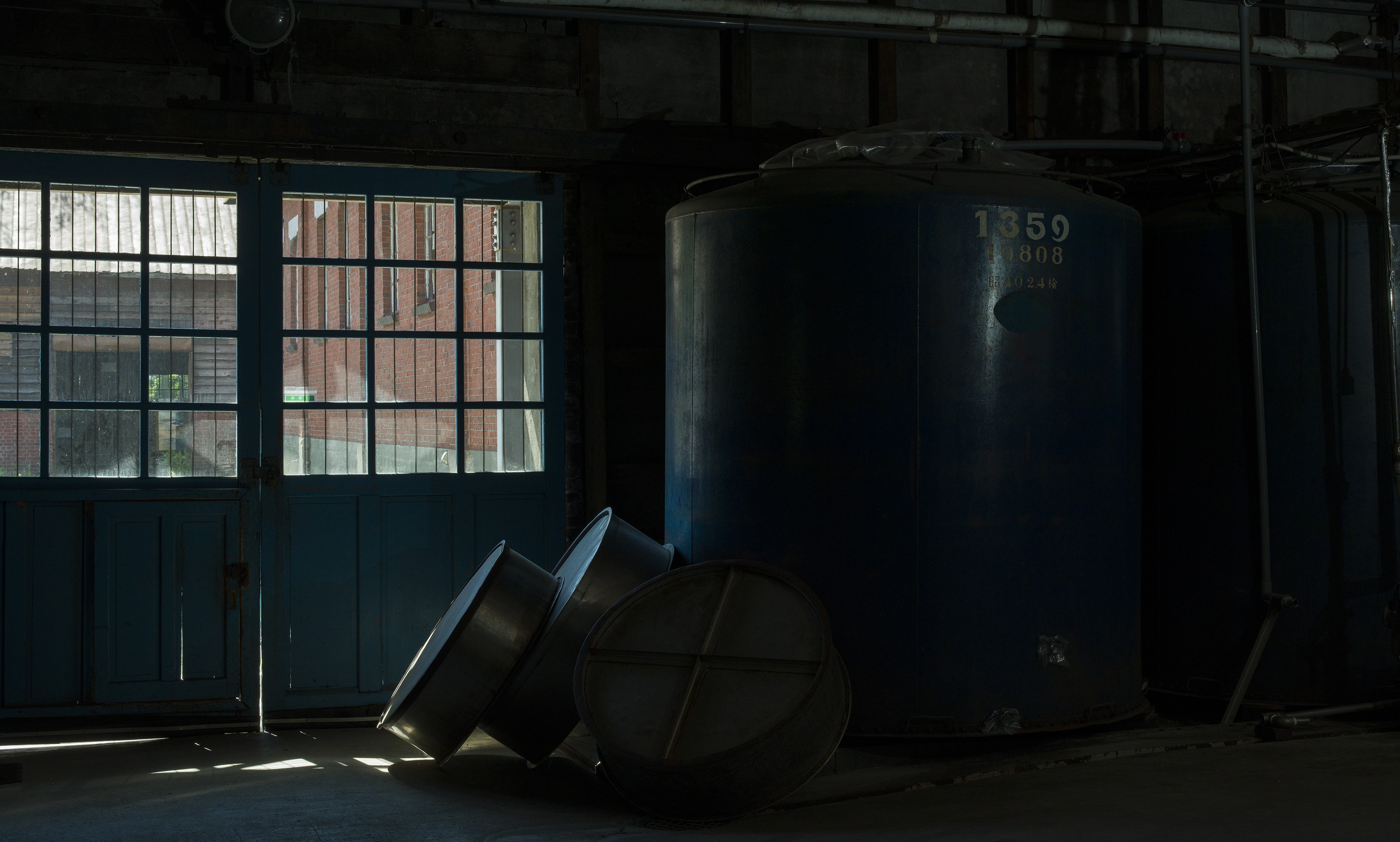 Interior of sake brewery
